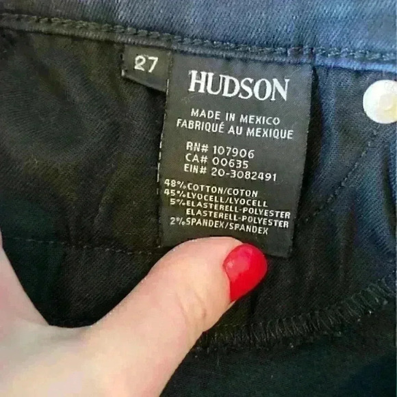Black Hudson high rise jeans in size 27 - Picture 7 of 7